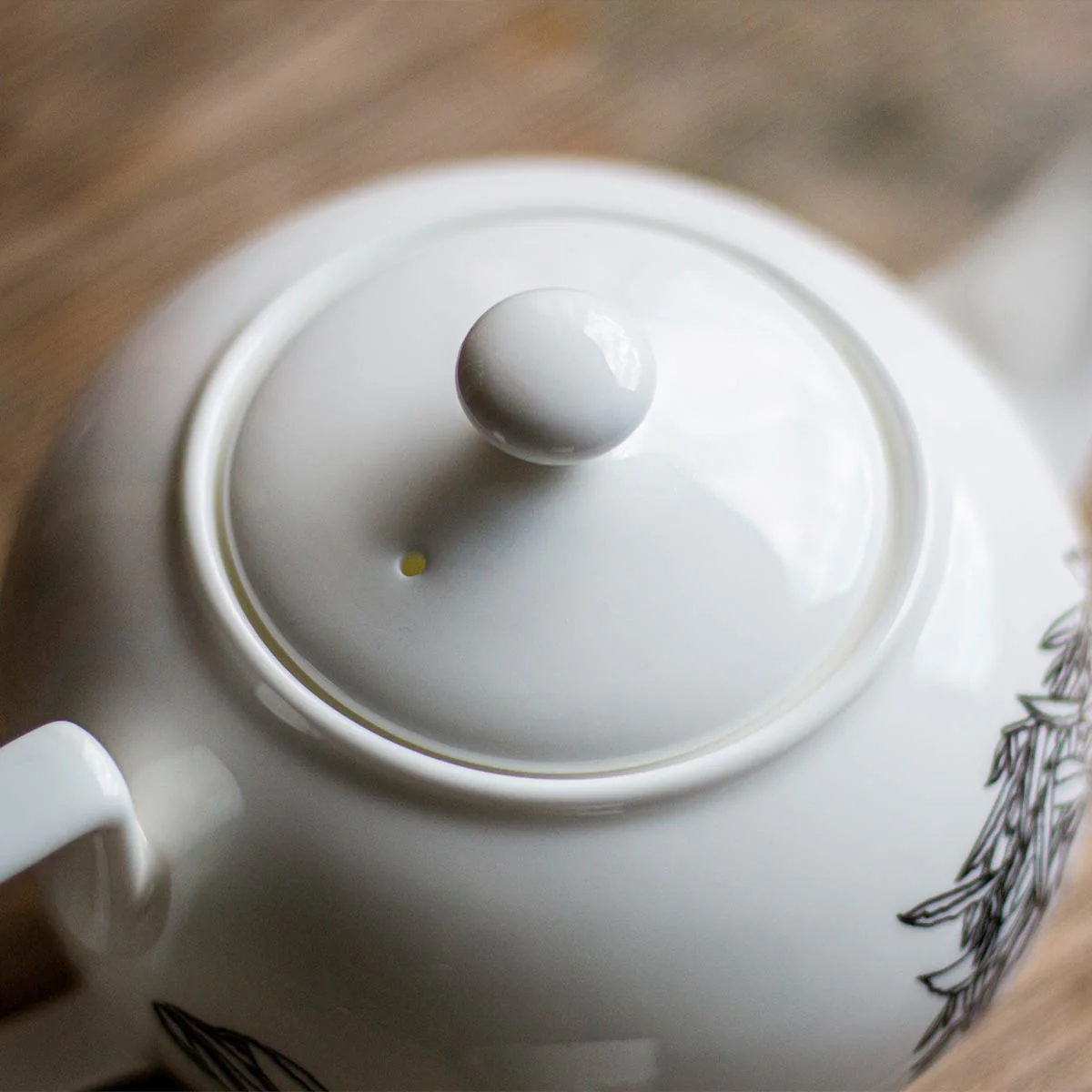 Rare Tea Bone China Leaf Teapot - Image 4